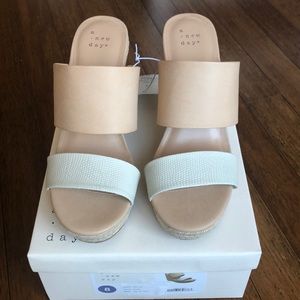 A New Day Blush Adelina Two Band Espadrille size 8